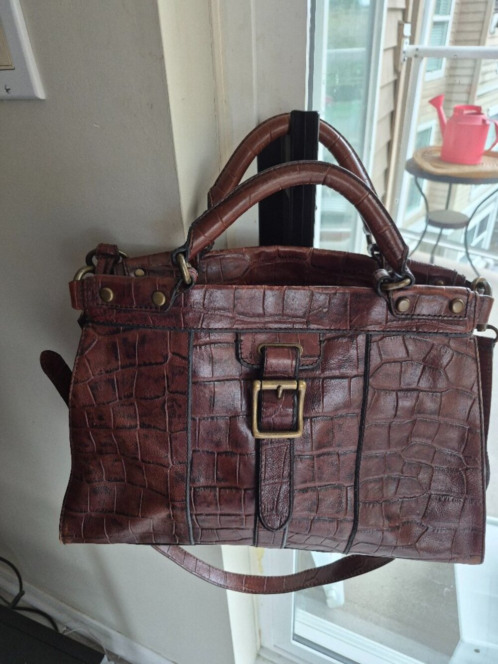 Crocodile Embossed Heavier Fossil Bag